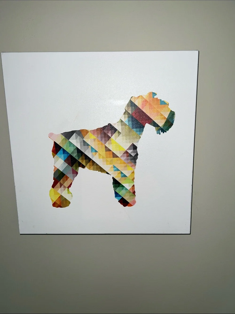 Multicolor Geometric Dog Silhouette Wall Art - Home Wall Decor by Emma Brooks